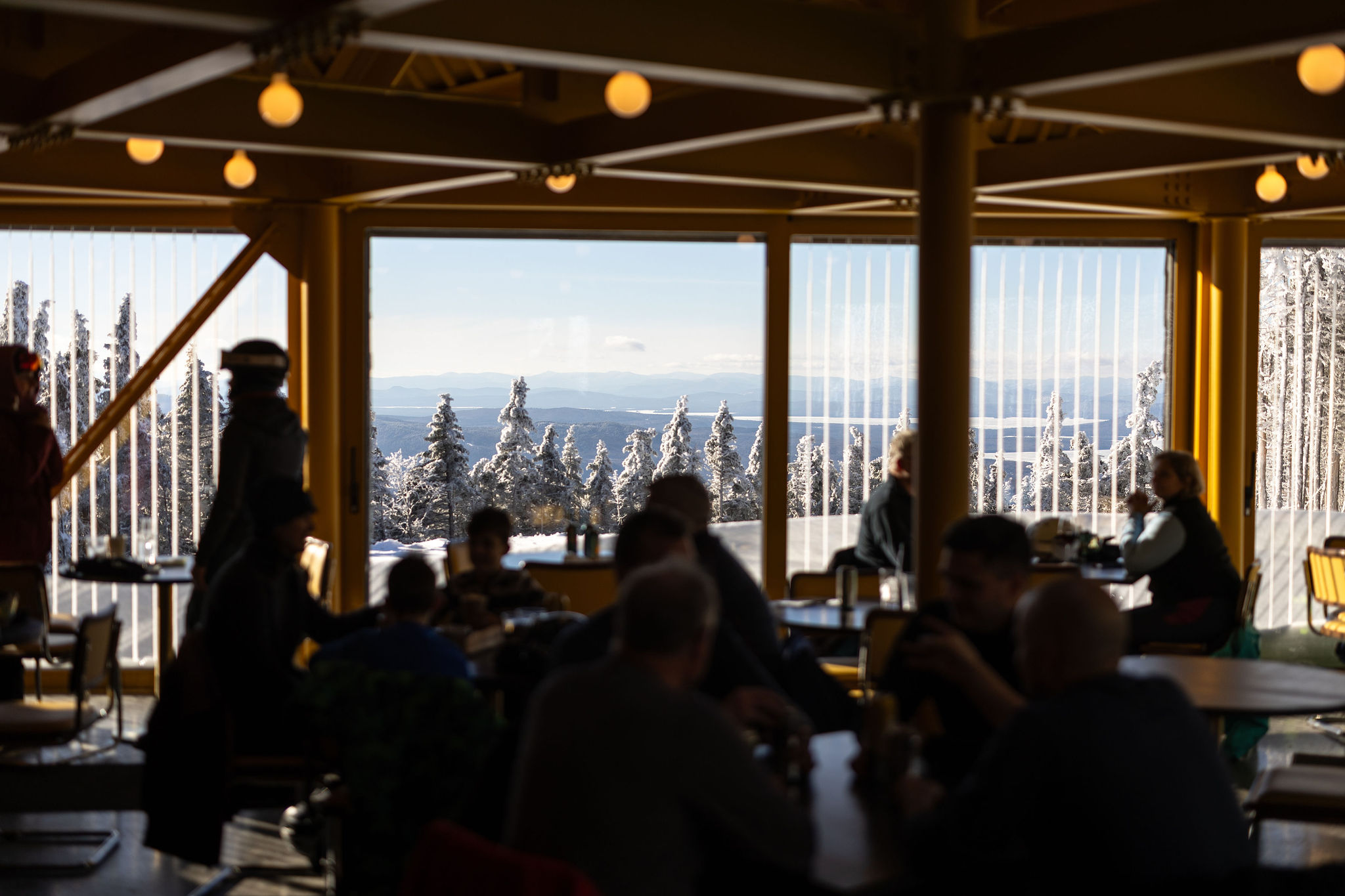 Views from inside the Nest at Saddleback Mountain