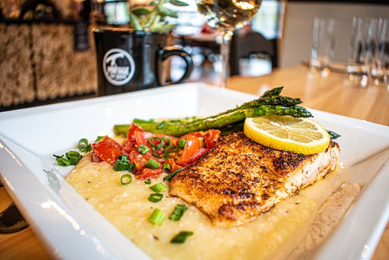 salmon plate at Portage Tap House