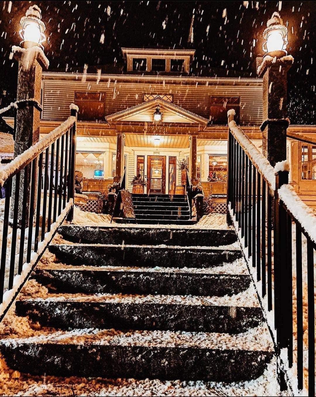 Snowing at Furbish House