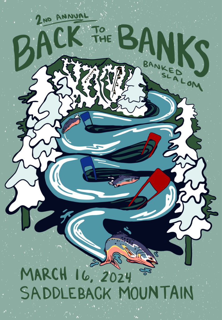 Back to the Banks Banked Slalom 2024 Poster Jordan Parks Art