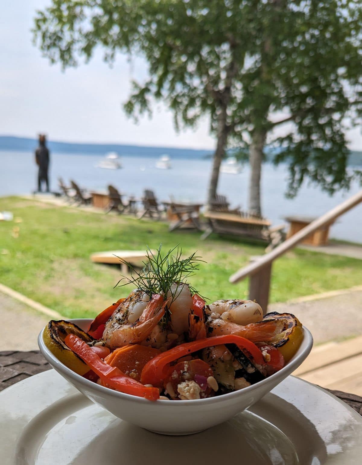 Shrimp cocktail on the BMC porch