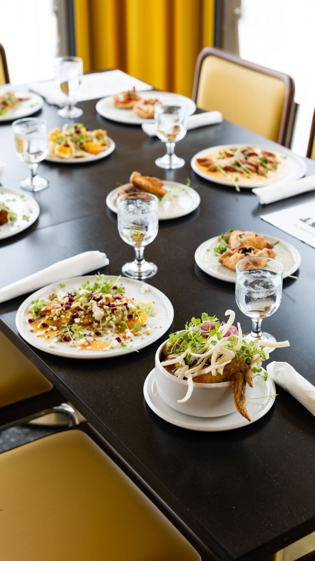 table setting at the nest