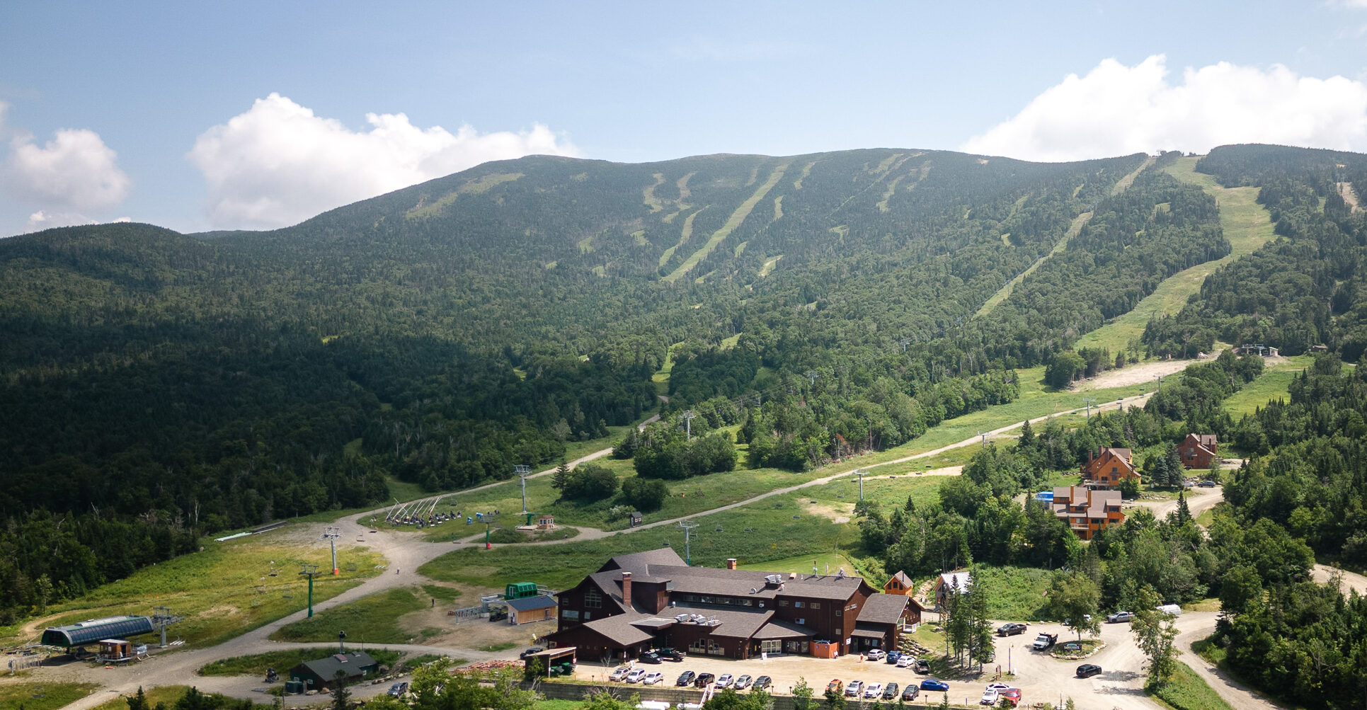 Summer aerial of the mountain