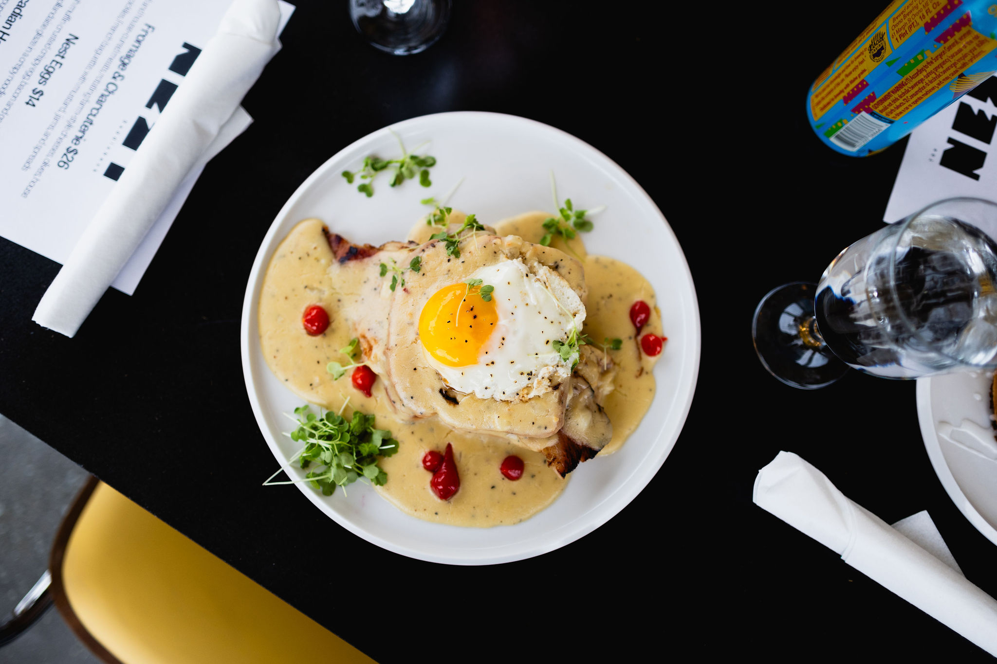 Eggs on a plate - brunch at The Nest